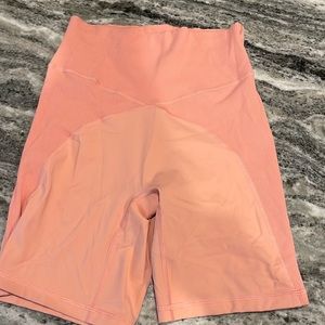 Peach biker shorts